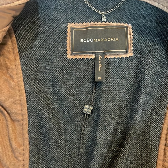 BCBG Maxazria, Brown, Leather, Biker Jacket, Vest, Size XSmall - Picture 7 of 14